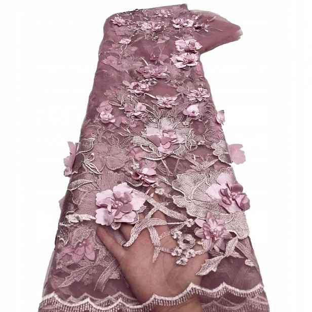 Shein růžový běhoun s krajkou S07 qqe 120X227CM