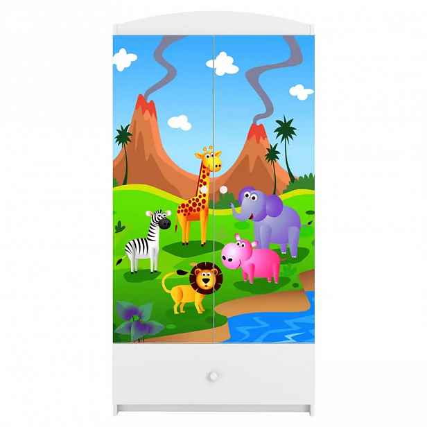 Skříň Babydreams bílá - Safari