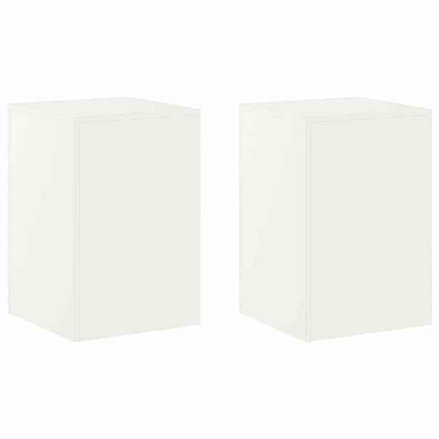 vidaXL Stojan na rostliny 2 pcs Bílá 40 x 40 x 60 cm Ocel