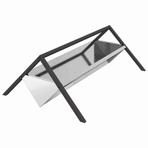 vidaXL Žlab pro hospodářská zvířata Stříbrná 111 x 76 x 38 cm 10 kg