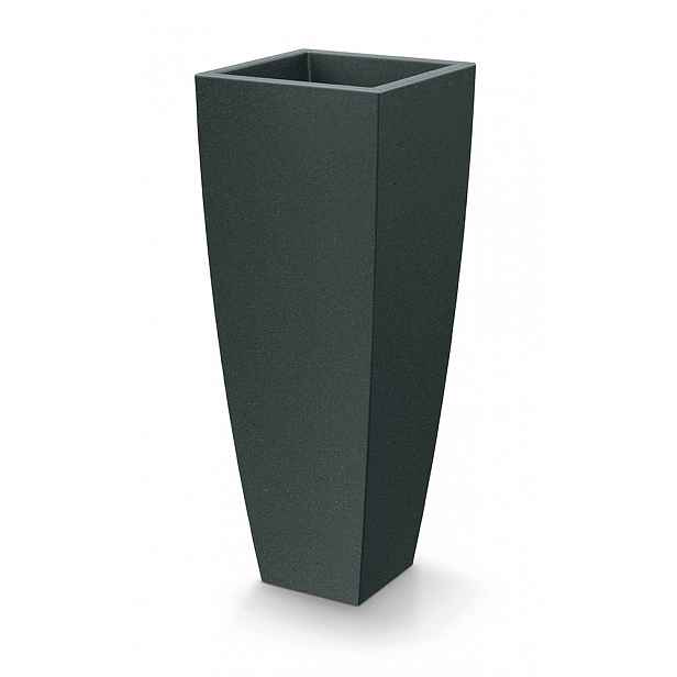 Ethick Květináč MOODA SQUARE HIGH 40 cm, černý granit