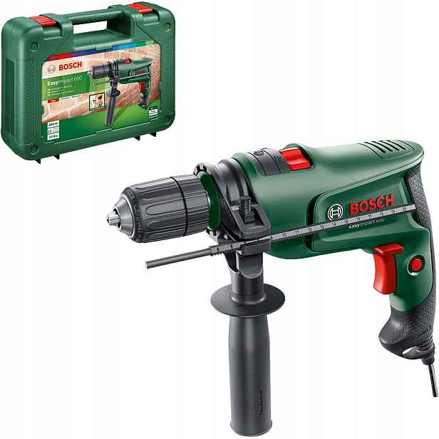 Příklepová vrtačka Bosch EasyImpact 600 W v přepravním kufříku