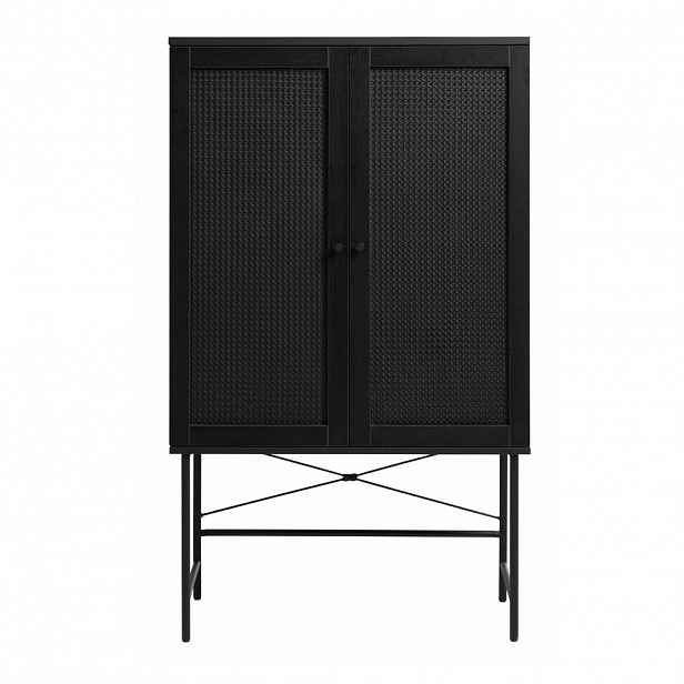 Selsey VYSOKÁ komoda Mogest, černá, 80 cm