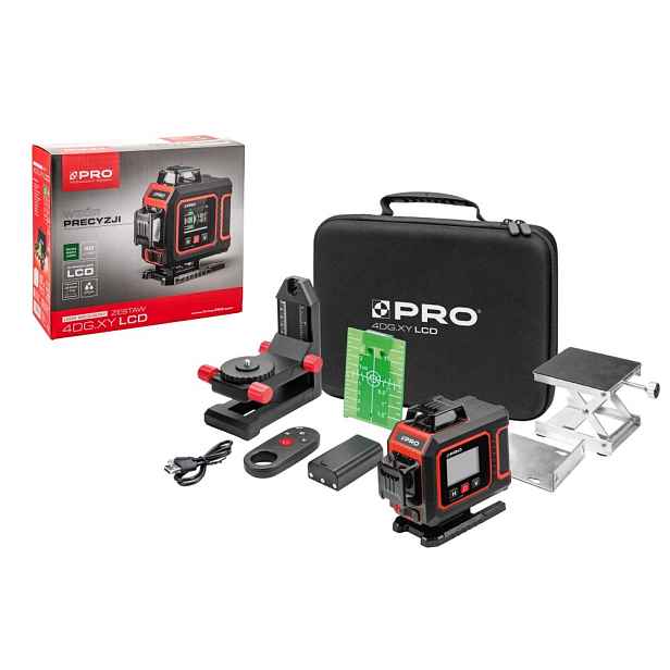 Víceřádkový laser 4DG.XY LCD Zelený svazek Set Ovladač Spodarka Štít