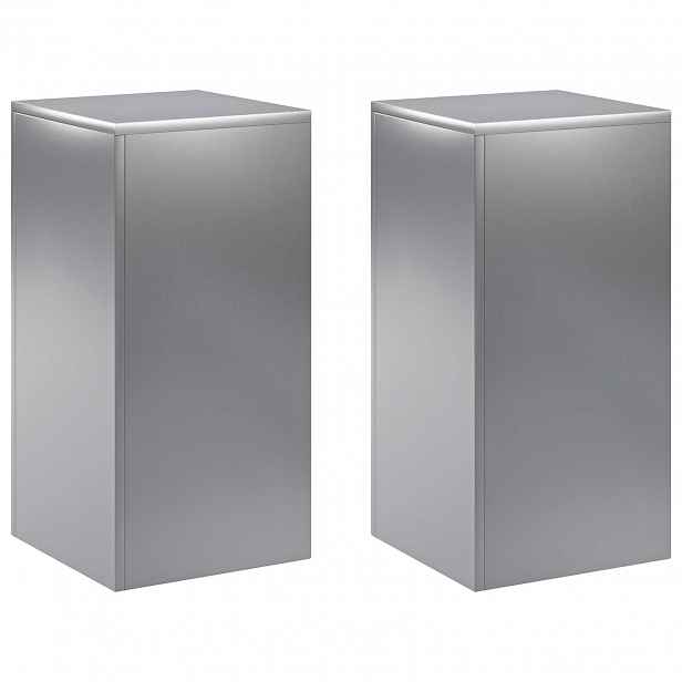 vidaXL Stojan na rostliny 2 pcs Stříbrná 30 x 30 x 60 cm Nerezová ocel