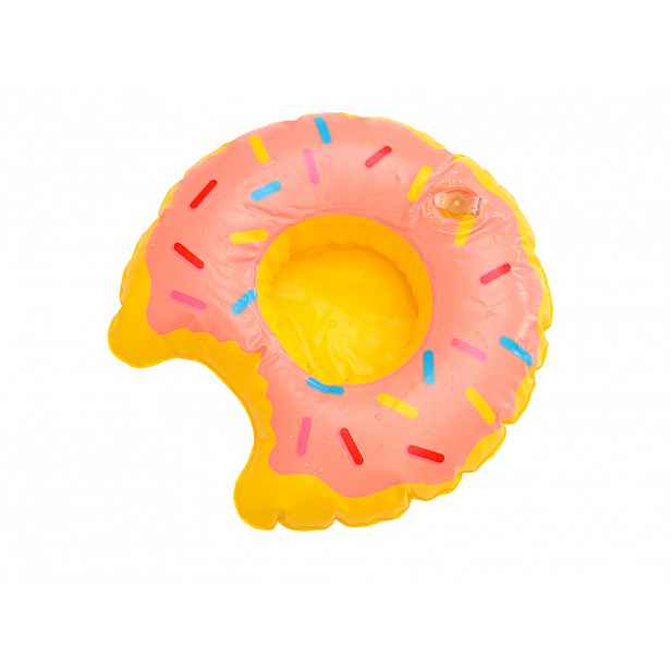 Nafukovací držák nápojů DONUT růžový