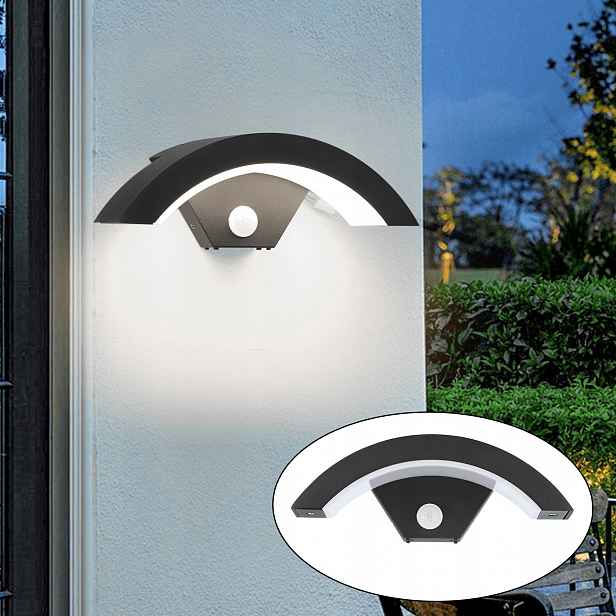 Nástěnná lampa Nad Dveře Led studená barva Senzor Pohybu Megakabel 18W