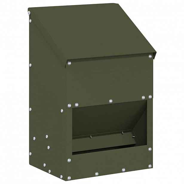 vidaXL Krmítko pro slepice Olivově zelená 21 x 16 x 33 cm 3 kg