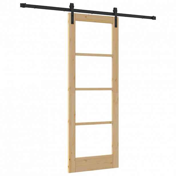 vidaXL Posuvné dveře ORKDAL Přirozená a černá 73,5 x 198,5 cm