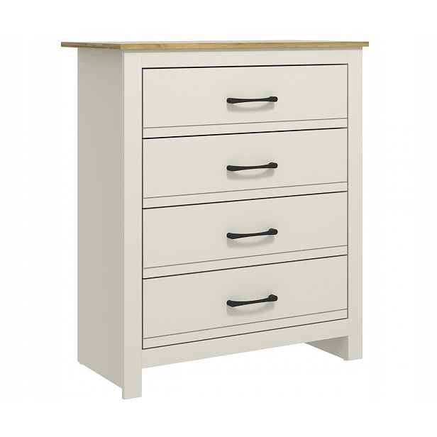 Komoda Galano Limestone 4 zásuvky 119 × 37 × 76 cm šedá obývací pokoj ložnice