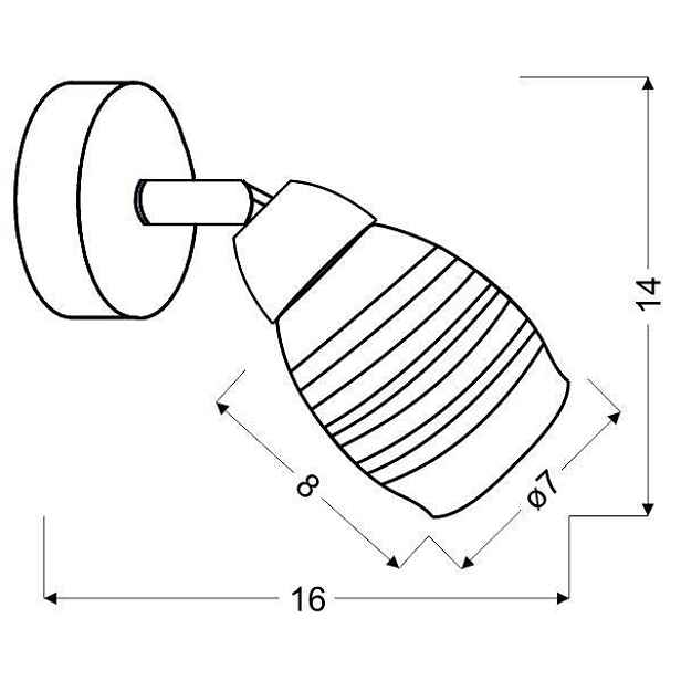 Nástěnná lampa Virginia lampa chrom 1x10W e14 zrcadlové stínidlo