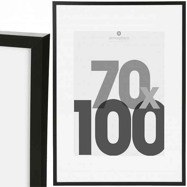 Rámeček Na Fotografie 70x100 cm velký Antirám Na plakát grafiky fotografie Černá