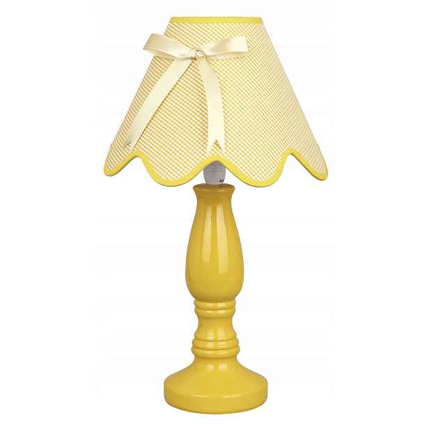 Stolní lampa Noční Candellux Lola do dětského pokoje Žluté stínidlo E14