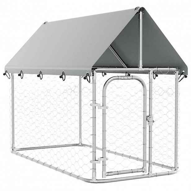 vidaXL Venkovní psí kotec se střechou 200 x 100 x 150 cm