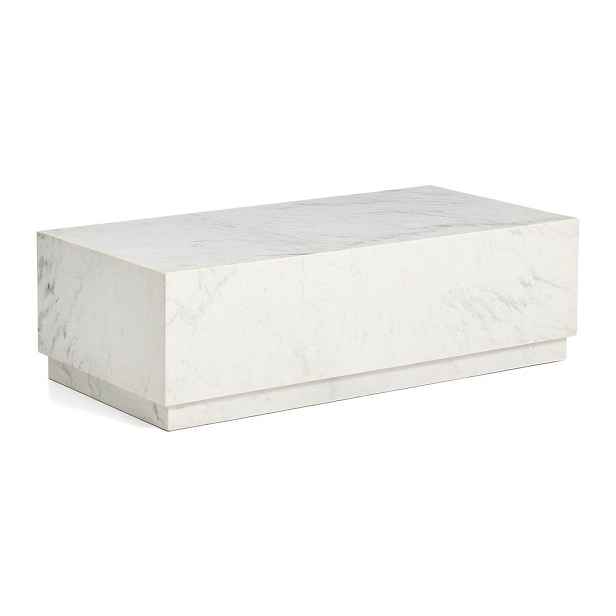 Bílý mramorový konferenční stolek 50x100 cm Sorein – Kave Home