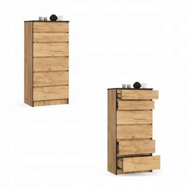 Komoda skříňka K60 6 zásuvek craft Akd