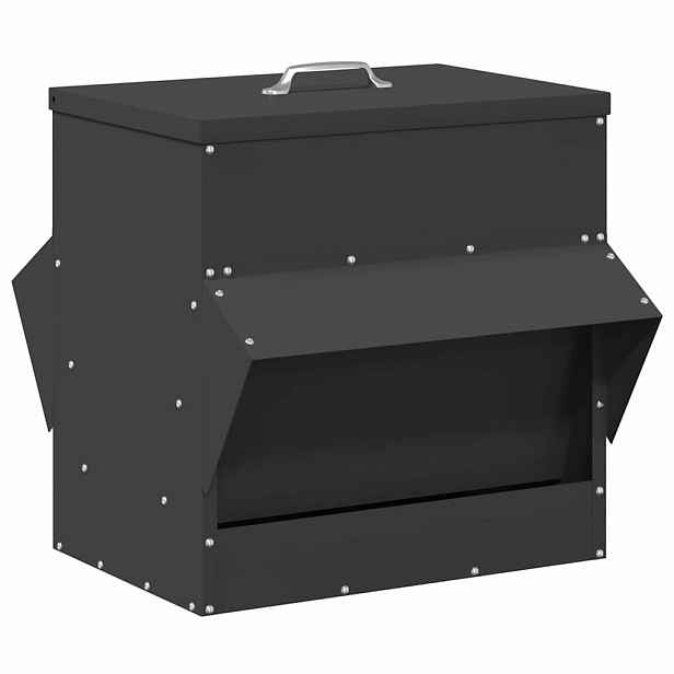 vidaXL Krmítko pro slepice Černá 40,5 x 45 x 41 cm 20 kg