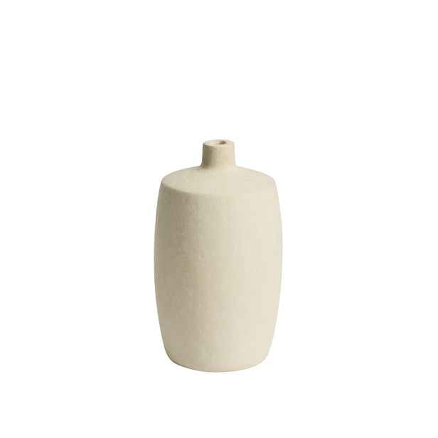 Krémová váza z papírmaše (výška 26 cm) Mireni – Kave Home