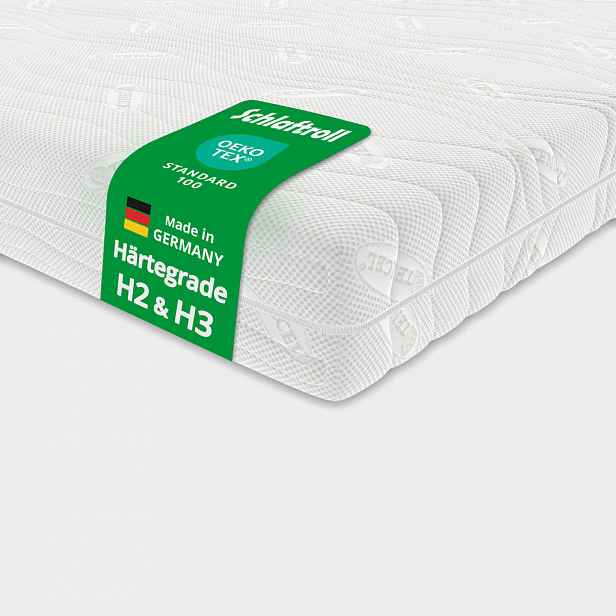 Schlaftroll MATRACE ZE STUDENÉ PĚNY 140x200 22 cm – 7 zón – H2/H3 – ortopedická – Lyocell potah – prodyšná