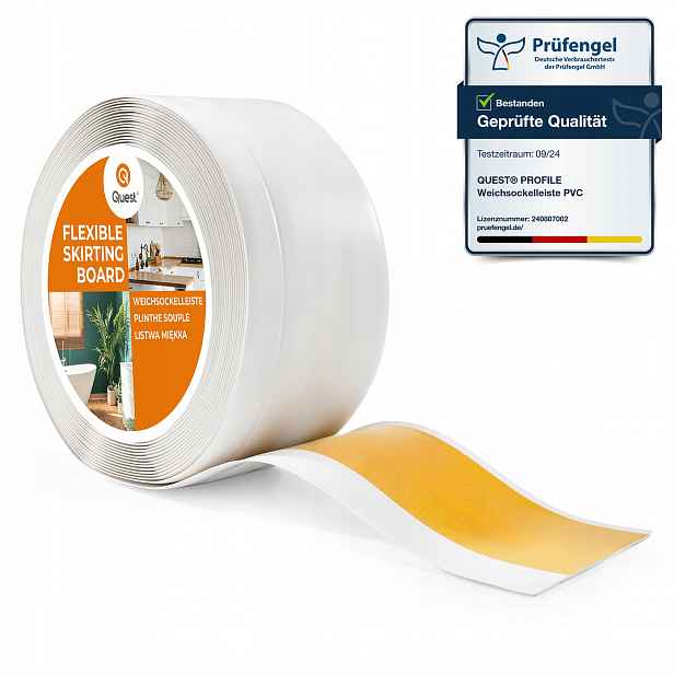 Soklová lišta, samolepicí Pvc 100/25 bílá, 10 m