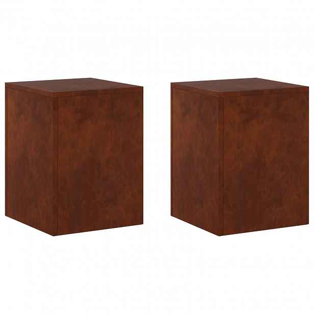 vidaXL Stojan na rostliny 2 pcs Rezavá 30 x 30 x 40 cm