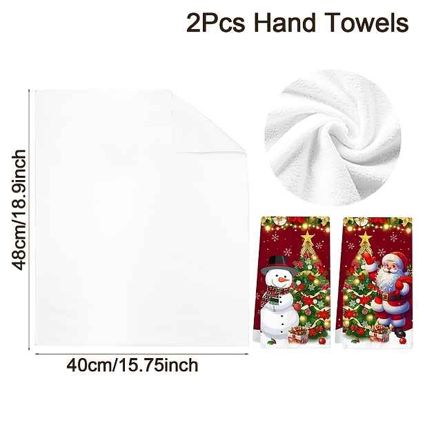 TEMU 2 ks Vánoční kuchyňské utěrky, 40 x 48 cm Santa Claus Sněhulák Vánoční stromček Utěrka na nádobí, Ultra měkká savá čisticí utěrka, Utěrky na