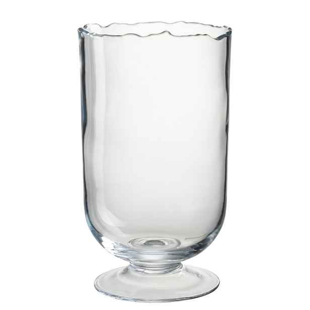 Transparentní skleněná váza s nepravidelným okrajem Simo - Ø 19*33 cm J-Line by Jolipa