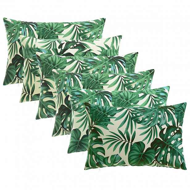vidaXL Povlak na polštář 6 pcs HEERLEN Vzor listů 50 x 70 cm Polyester