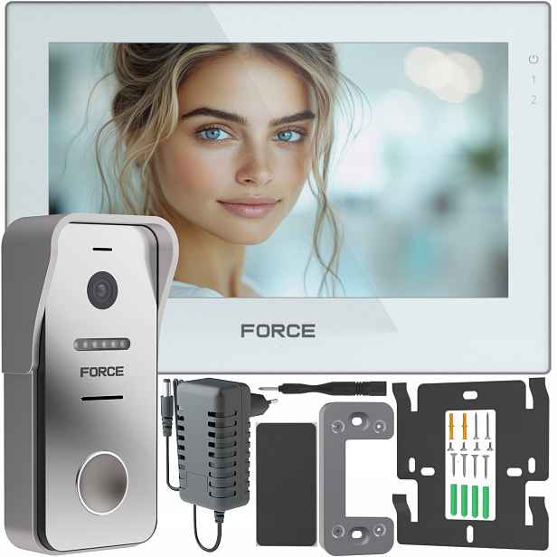 Videotelefon Force Prima Go 7" Bílý Full Hd Brána