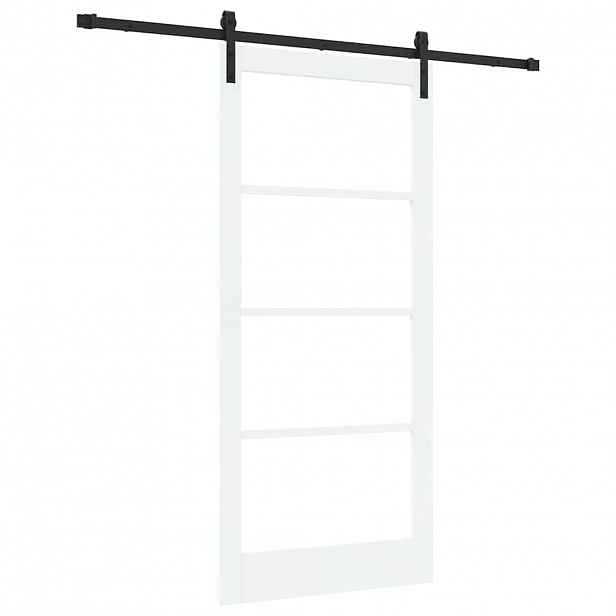 vidaXL Posuvné dveře ORKDAL Bílá a černá 93 x 202 cm