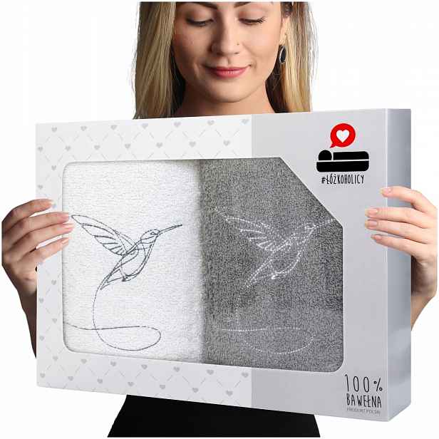 Sada koupelnových ručníků jako dárek, froté, 2 kusy, 70x140, Luba, sada