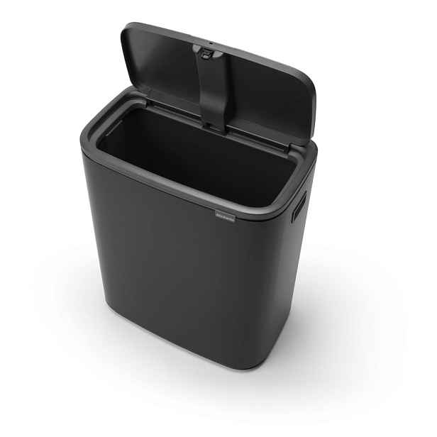 Matně černý dotykový ocelový odpadkový koš 60 l Bo Touch Bin – Brabantia