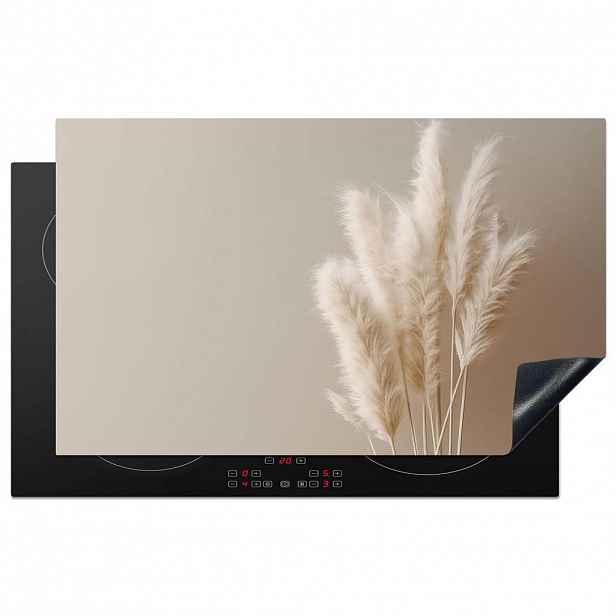 MuchoWow KRYT NA INDUKČNÍ DESKU Pampová tráva - Plumes - Pastelová - Bílá 85x52 cm