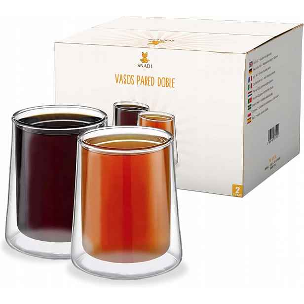 Sklenice Dvojité 340 ml 2ks Borosilikátové Snadi Káva Čaj Latte Ice