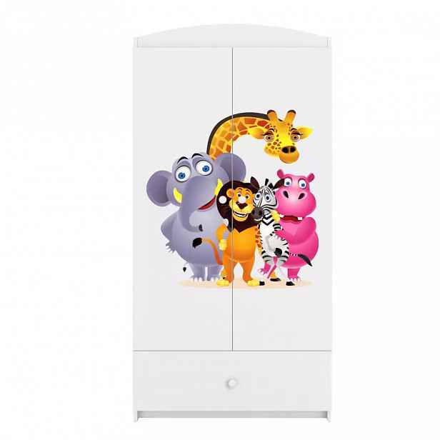 Skříň Babydreams bílá - Zoo