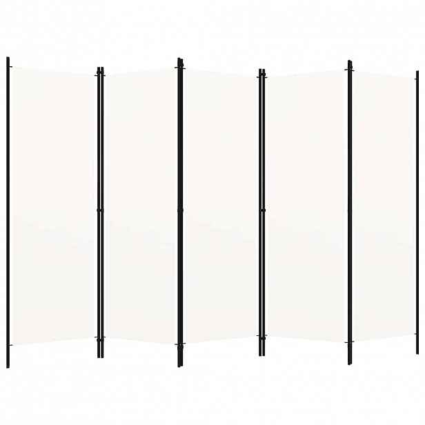 vidaXL 5dílný paraván bílý 250 x 180 cm