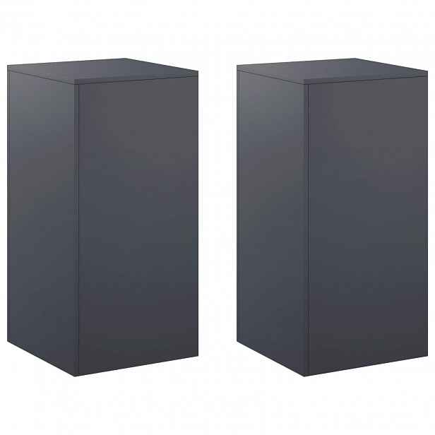 vidaXL Stojan na rostliny 2 pcs Antracitová 40 x 40 x 80 cm