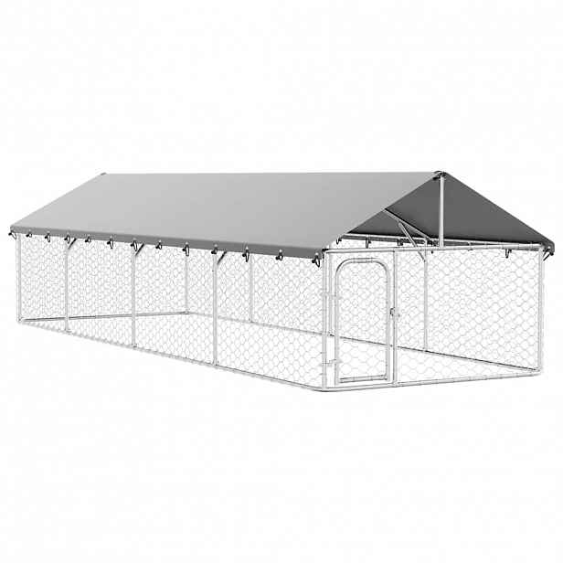 vidaXL Venkovní psí kotec se střechou 600 x 200 x 150 cm