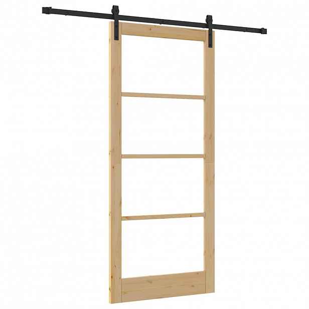 vidaXL Posuvné dveře ORKDAL Přirozená a černá 93 x 211 cm