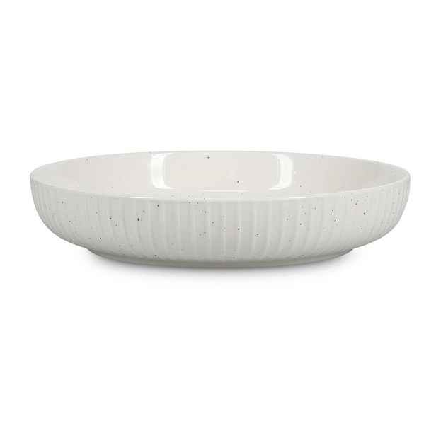 Bílý hluboký  talíř ø 22 cm Ora Gloss – Salt&Pepper