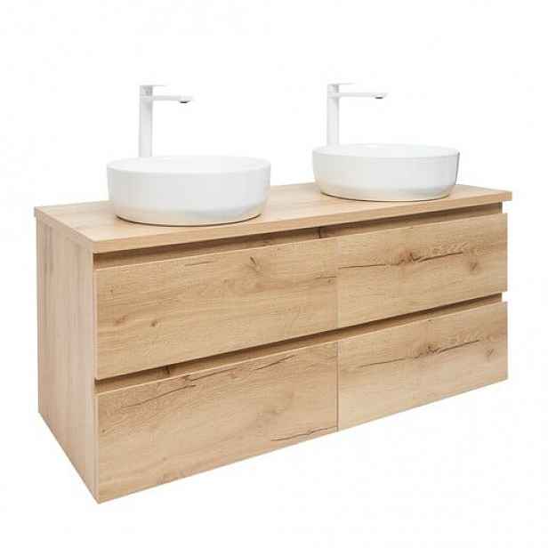 Koupelnová skříňka s umyvadlem SAT B-Way 119x50x45 cm dub mat BWAY2120OAKDU2B