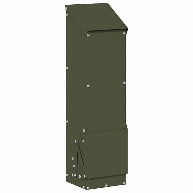 vidaXL Krmítko pro slepice Olivově zelená 13 x 12 x 51 cm