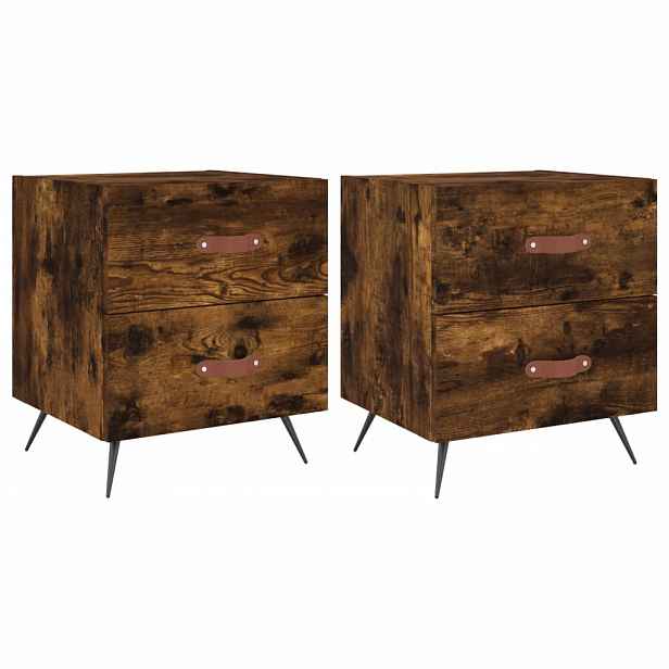 vidaXL Noční stolky 2 ks kouřový dub 40x35x47,5 cm kompozitní dřevo