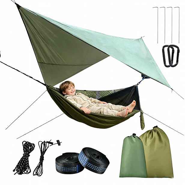 Zahradní Turistická Kempingová Houpací Síť Pro Přežití 290X140, Ideální Na Cesty