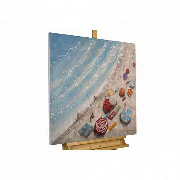 KUNSTLOFT RUČNĚ MALOVANÝ AKRYLOVÝ OBRAZ MODRÝ, 80/80 CM