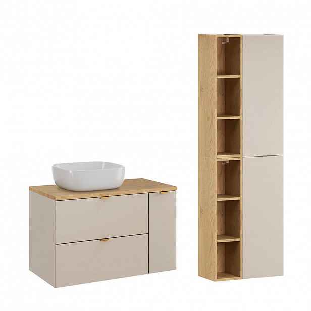 Petits-meubles KOUPELNOVÝ NÁBYTEK 80.6cm Azel 2er-Set Kašmír