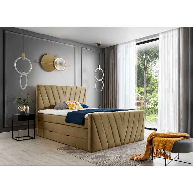 Boxspring Candice Rozměr: 160 x 200 cm, látka: Nube 20
