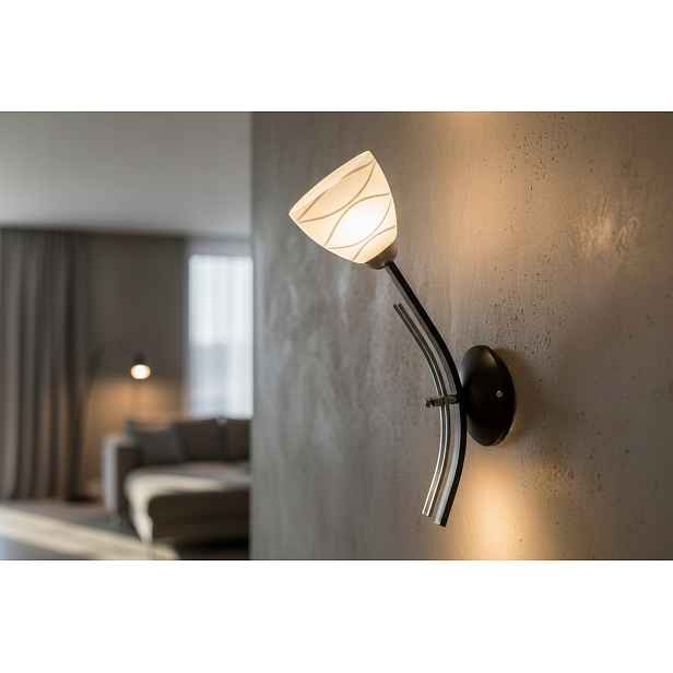 Euro-lamp Nástěnné svítidlo Ufo bronzové stínidlo bílé pruhy 1X60W Výrobce