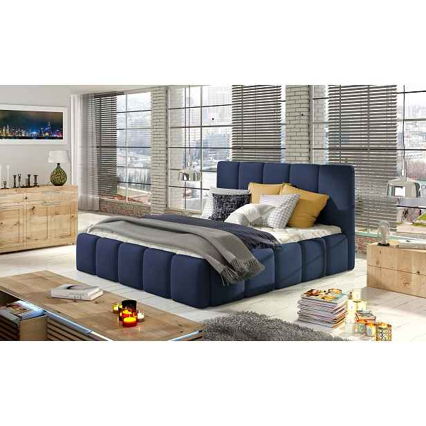 Moderní postel Begie 180x200, modrá Ontario HELCEL