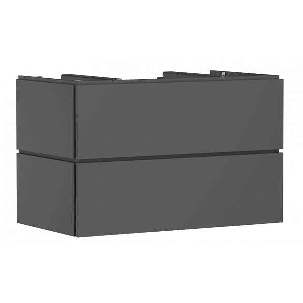 Hansgrohe Xilesa E - Umyvadlová skříňka, 62x98x55 cm, 2 zásuvky, matná šedá 54301760